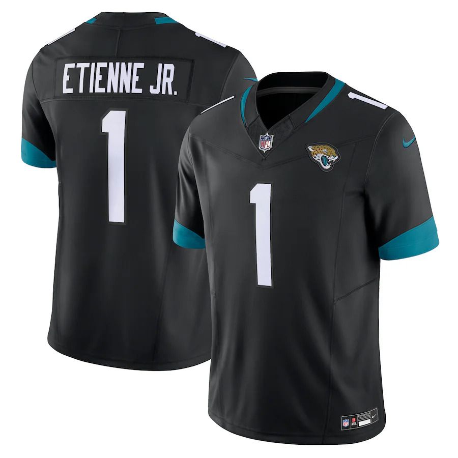 Men Jacksonville Jaguars 1 Travis Etienne Nike Black Alternate Vapor F.U.S.E. Limited NFL Jersey